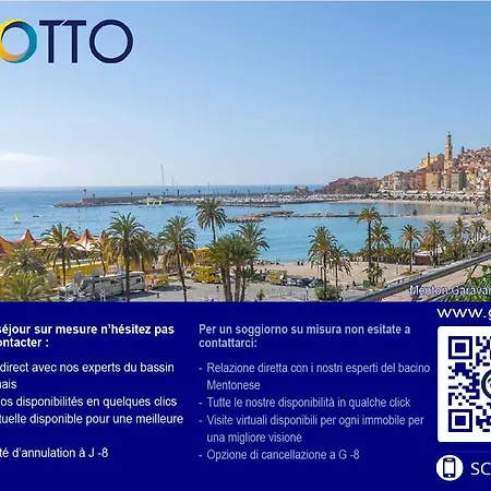 2p Avec Terrasse, Garage Privé, Proche Centre Et Plages De - Fr-1-196-210 Appartement Menton